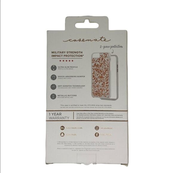 Karat Rose Gold iPhone7 Case Mate - Picture 4 of 6